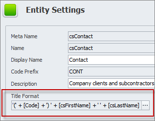 entity settings title