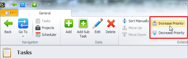 task priority increase decrease